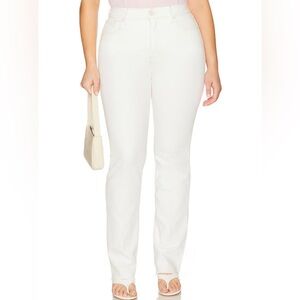 Good American Women's Cloud White Good Icon Straight Leg Jeans